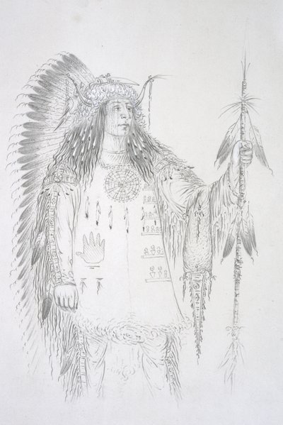 Mah-to-toh-pa (Die vier Bären) 1852 von George Catlin